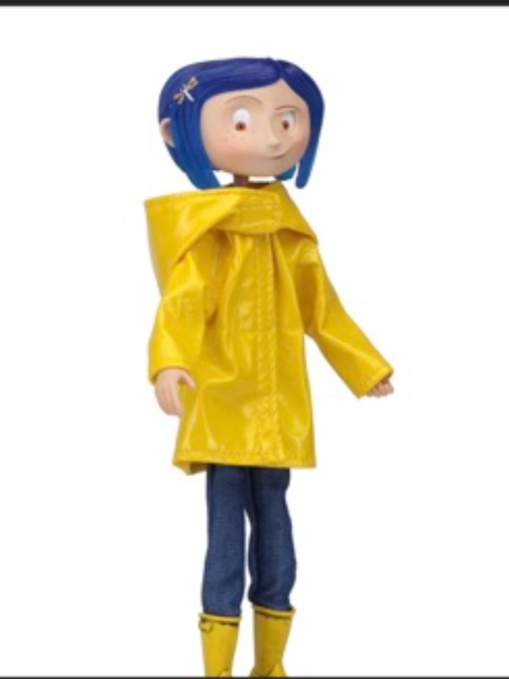 Girls Yellow Waterproof Hooded Raincoat w/ Pink Floral Lining SZ 11/12 Coraline - Picture 13 of 13